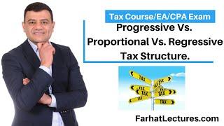 Tax Structure: Progressive Vs. Proportional Vs. Regressive. Income Tax Course farhatlectures.com