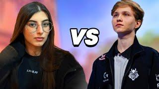 M0NESY PLAYS 1V1 VS HIS NEW GIRLFRIEND!! (ENG SUBS) | CS2