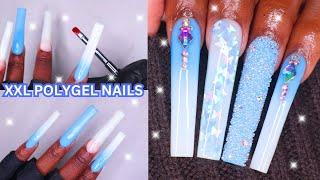 XXL OMBRE POLYGEL NAILS | BEGINNER FRIENDLY SUMMER NAIL TUTORIAL