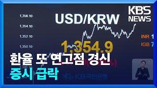 대내외 악재에 환율 또 연고점 경신…증시 2% 이상 급락 / KBS  2022.09.02.