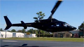 Airwolf Black Bell 222 Helicopter Startup Takeoff Flight and Landing