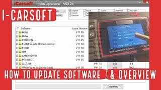 iCarsoft how to update car software and overview