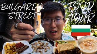 BULGARIAN STREET FOOD TOUR   TARATOR, KEBAPCHE, RICE PUDDING + Spicy Chicken in Sofia, Bulgaria!