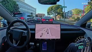 Tesla Full Self-Driving (Supervised) 12.5.6.2 Drives to Century City