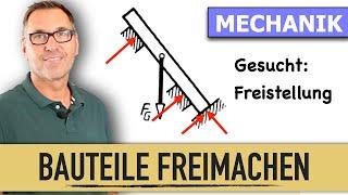 Wie mache ich Bauteile frei? | Wie schneide ich Lager frei? | Mechanik | Freimachen von Bauteilen