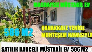 Çanakkale Satılık Bahçeli Müstakil Ev 586 m2 Masrafsız