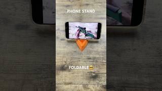 ORIGAMI PHONE STAND FOLDABLE CRAFT TUTORIAL | HOW TO MAKE ORIGAMI PHONE STAND FROM PAPER INSTRUCTION