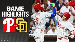 Phillies vs. Padres Game Highlights (4/26/24) | MLB Highlights