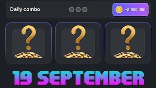 19 September 5 Million Coins Daily Combo Hamster Kombat !