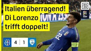 Weiter ungeschlagen! Di Lorenzo Doppelpack sorgt für Sieg: Italien - Israel | Nations League | DAZN