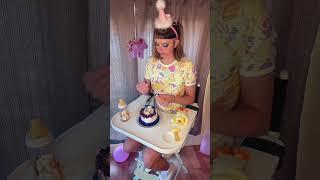 It’s my birthday!  baby cake smash to celebrate! #adultbaby #littlespace #cakesmash