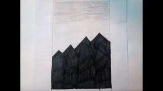 How To Sketch A Mountain Sunset Silhouette | Sketchy Crafts