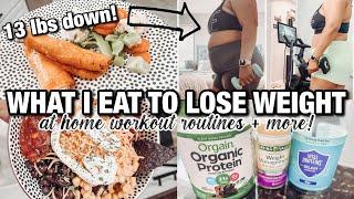 WHAT I EAT IN A DAY TO LOSE WEIGHT | WORKOUT ROUTINE AT HOME FOR BUSY MOMS | NO DIET!