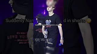 when namjoon suddenly appear in shorts during concert#bts #shorts