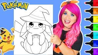 Coloring Pikachu Halloween Pokémon Coloring Page | Ohuhu Art Markers