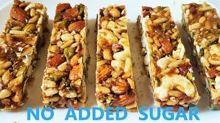 Healthy Nut Bar with Honey without added Sugar | Simple and easy Nut Bar Recipe