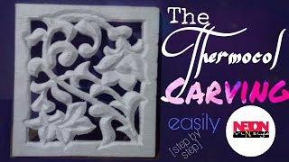 How to make thermocol carving//thermocol designing//by Neion Art N style