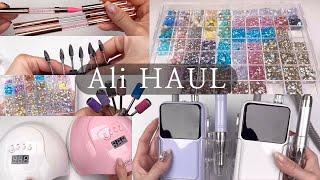 Sub Eng Self nail Ali HAUL unboxing  $920 1 piece nail drill Ali lamp magnet gel Wilson beat ASMR