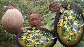 ASMR MUKBANG || prepared pumpkin Porridge || Eat Naga Style.northeast India.Nagas colls.