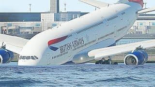 A380 Runway Overrun Emergency Landing - X-Plane 11