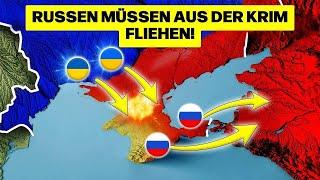 Russen fliehen aus der Krim, da die Ukraine Rache nimmt.