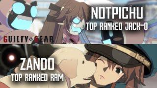 【GGST】NotPichu ( Jack-o ) vs  Zando ( Ramlethal ) High level gameplay【Guilty Gear Strive】