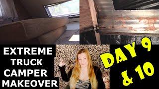 Extreme Truck Camper DIY Makeover to Travel Trailer Ι RV Renovation Series Ι Painting Ι Day 9/10