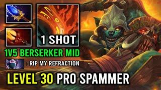 LEVEL 30 Huskar Spammer 1 Shot Unlimited Burning DPS 100% Counter Anyone Dota 2