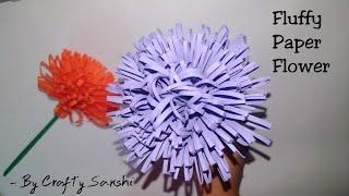 Fluffy Paper Flower Tutorial || By Crafty Sakshi