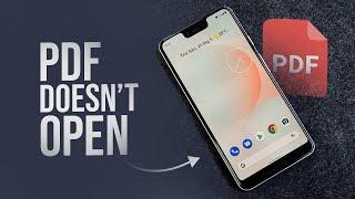 PDF File Does Not Open in Android (fix)