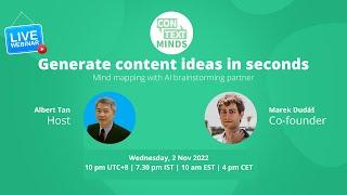 ContextMinds Review, Demo, Tutorial - generate SEO-optimized content ideas using AI in seconds