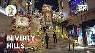 [4K] Rodeo Drive night walk | Beverly Hills, California USA | walking tour