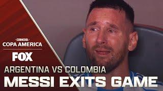 Lionel Messi exits Copa América Final early with injury vs. Colombia | FOX Soccer