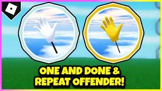 SLAP BATTLES COLLAB: How To Get "ONE AND DONE" & "REPEAT OFFENDER" BADGES in UNTITLED TAG GAME!