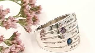 Mothers Ring with Birthstones | My NameNecklace