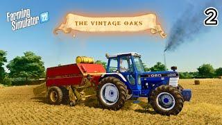 Baling Hay & Straw for Cows & Pigs | Vintage Oaks | FS22