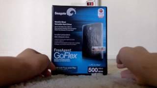 Geek Bytes - Seagate 500GB FreeAgent GoFlex Ultra-Portable External Hard Drive Unboxing!