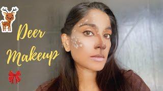 Reindeer Makeup Tutorial for Christmas - #reindeermakeup #deermakeup #christmas