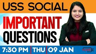 USS EXAM 2025 | SOCIAL IMPORTANT QUESTIONS | EXAM WINNER USS