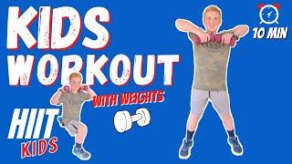 Kids Workout with Weights | Total Body   4K