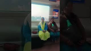 Beautiful vibes with ANJU metro.train travelling ️#viral #ytshorts