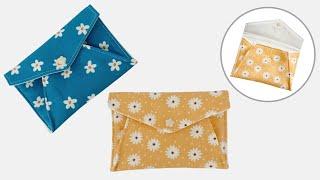 DIY Cute Envelope Wallet  / Easy Sewing / Sewing Machine / Handmade Wallet