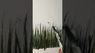 how to paint a grass with bud flowers , ️  LRG and ( arts and crafts) #tamil #art #easydrawing