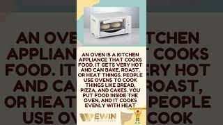 An oven is a kitchen appliance that cooks food....