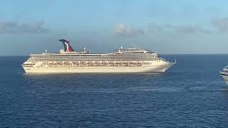 Carnival Sailabration Meetup in Nassau! Cruise Ship Horn Battle with Nanny and Gigi