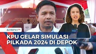 KPU Gelar Simulasi Pemungutan dan Penghitungan Suara Pilkada 2024 di Depok