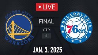 NBA LIVE! Golden State Warriors vs Philadelphia 76ers | January 3, 2025 | Sixers vs Warriors NBA 2K