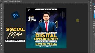 Digital Marketing Agency Social Media Post and Square Flyer Design | Photoshop Tutorial #Design