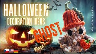 Halloween Crochet Ghost with Pumpkin Hat - Part 1 