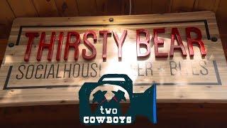 Traveling Cowboys: Getting a Cold One at the Thirsty Bear Socialhouse in Waterton, Alberta